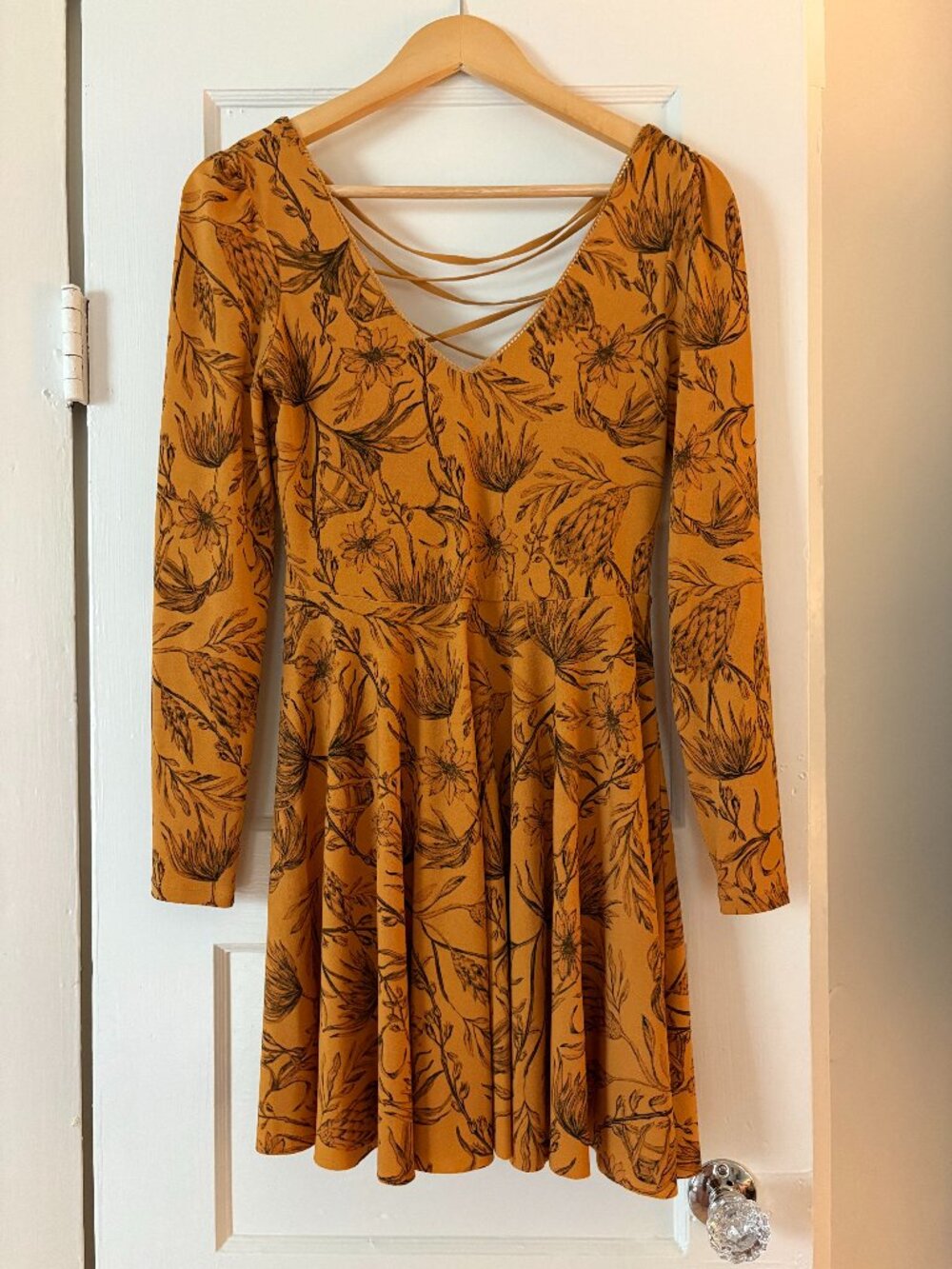 Vintage Anthropologie Dress, Lace-up back, Size S